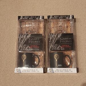2 SETS NWT Game of Thrones Whiskey and Coffee Set
